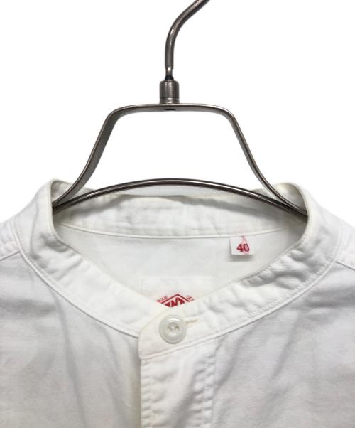 DANTON（ダントン）DANTON (ダントン) オックスフォード バンドカラー シャツ ホワイト サイズ:40の古着・服飾アイテム