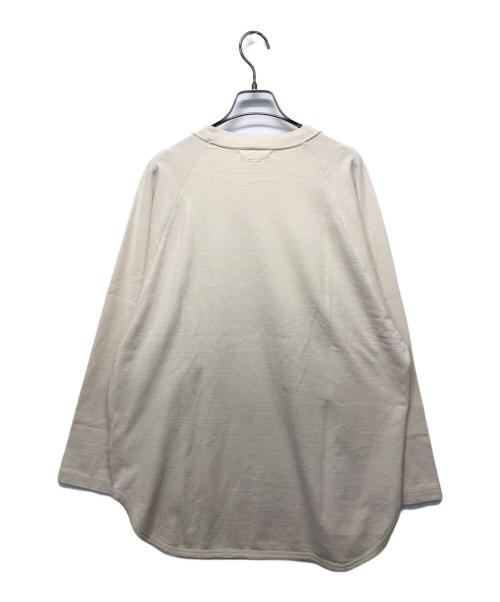 BLURHMS（ブラームス）BLURHMS (ブラームス) Silk Cotton Baseball Raglan Tee（シルクコットンベースボールラグランTee） アイボリー サイズ:2の古着・服飾アイテム