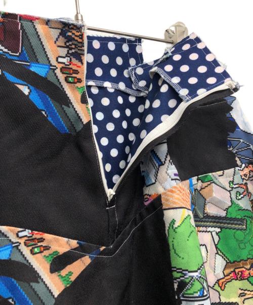 COMME des GARCONS（コムデギャルソン）COMME des GARCONS (コムデギャルソン) グラフィックプリント切替デザインスカート マルチカラー サイズ:Mの古着・服飾アイテム