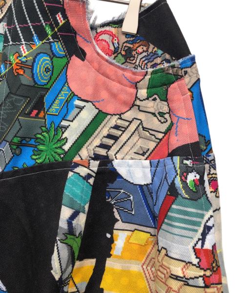 COMME des GARCONS（コムデギャルソン）COMME des GARCONS (コムデギャルソン) グラフィックプリント切替デザインスカート マルチカラー サイズ:Mの古着・服飾アイテム