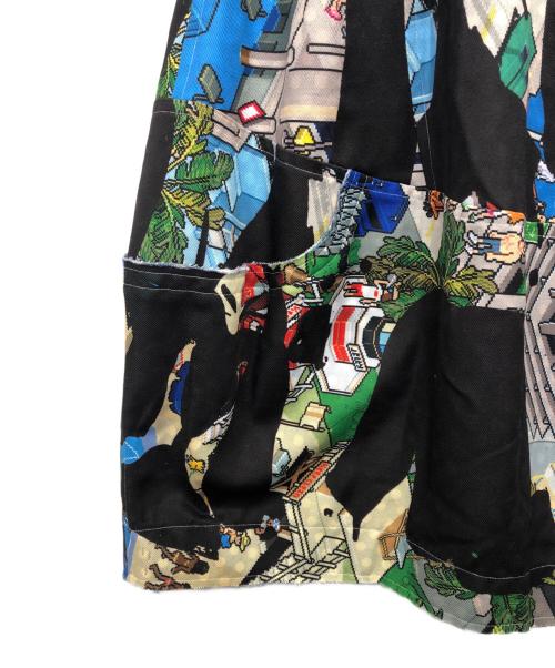 COMME des GARCONS（コムデギャルソン）COMME des GARCONS (コムデギャルソン) グラフィックプリント切替デザインスカート マルチカラー サイズ:Mの古着・服飾アイテム