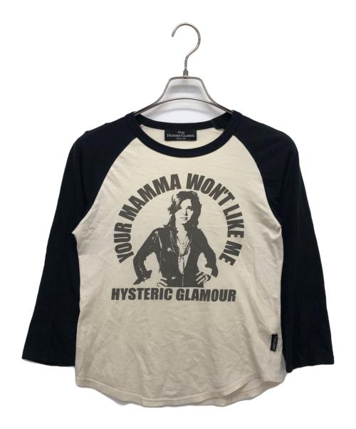 Hysteric Glamour（ヒステリックグラマー）Hysteric Glamour (ヒステリックグラマー) ラグランカットソー ベージュ サイズ:Fの古着・服飾アイテム