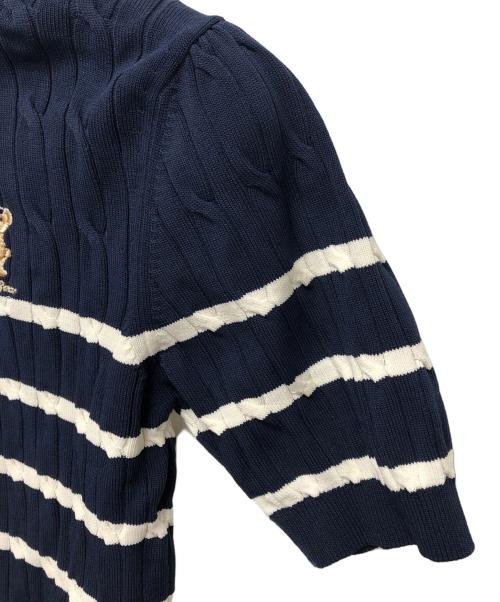 Lily Brown（リリーブラウン）Lily Brown (リリーブラウン) Bearポロニットプルオーバー ネイビー サイズ:Fの古着・服飾アイテム