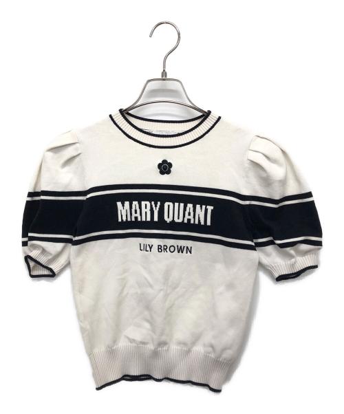 Lily Brown（リリーブラウン）Lily Brown (リリーブラウン) MARY QUANT (マリークヮント) ニットプルオーバー ホワイト サイズ:ONEの古着・服飾アイテム