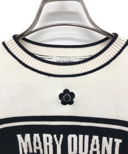 Lily Brown（リリーブラウン）Lily Brown (リリーブラウン) MARY QUANT (マリークヮント) ニットプルオーバー ホワイト サイズ:ONEの古着・服飾アイテム