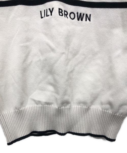 Lily Brown（リリーブラウン）Lily Brown (リリーブラウン) MARY QUANT (マリークヮント) ニットプルオーバー ホワイト サイズ:ONEの古着・服飾アイテム