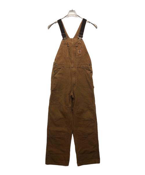 CarHartt（カーハート）CarHartt (カーハート) SANDSTONE BIB OVERALL/ダブルニーカバーオール ブラウン サイズ:32×32の古着・服飾アイテム