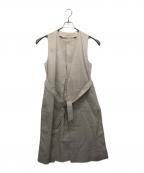 theoryセオリー）の古着「リネン混ロングジレ」｜ベージュ