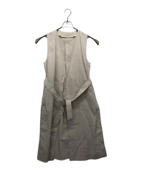 theory（セオリー）theory (セオリー) リネン混ロングジレ ベージュ サイズ:Sの古着・服飾アイテム