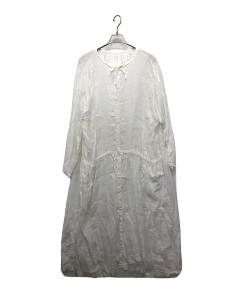 solamonat poche（ソラモナ ポッシェ）solamonat poche (ソラモナ ポッシェ) リネンブラウスワンピース ホワイト サイズ:表記無しの古着・服飾アイテム
