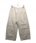 mizuiro-indミズイロインド）の古着「コットンリネンイージーパンツ」｜ベージュ