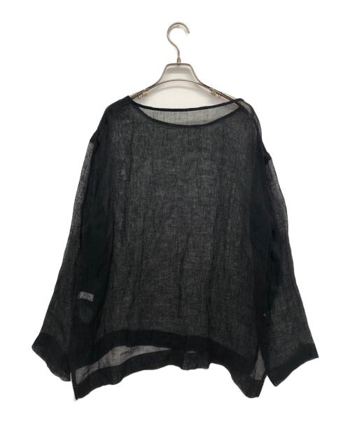 SLOBE IENA（スローブ イエナ）SLOBE IENA (スローブ イエナ) 甘織りリネンブラウス ブラック サイズ:F 未使用品の古着・服飾アイテム