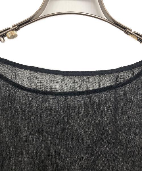 SLOBE IENA（スローブ イエナ）SLOBE IENA (スローブ イエナ) 甘織りリネンブラウス ブラック サイズ:F 未使用品の古着・服飾アイテム