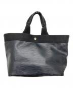 TOPKAPIトプカピ）の古着「リプルネオレザー A4トートバッグ」｜ブラック