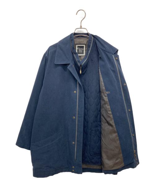 Christian Dior MONSIEUR（クリスチャンディオールムッシュ）Christian Dior MONSIEUR (クリスチャンディオールムッシュ) ライナー付ムッシュコート ネイビー サイズ:Mの古着・服飾アイテム