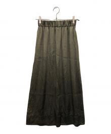 SACRA（サクラ）の古着「アセテートサテンスカート」｜オリーブ