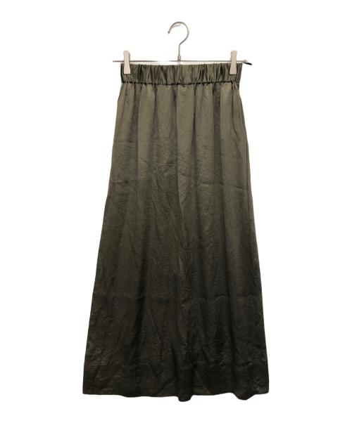 SACRA（サクラ）SACRA (サクラ) アセテートサテンスカート オリーブ サイズ:38の古着・服飾アイテム