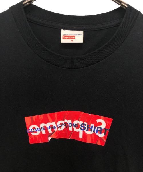 SUPREME（シュプリーム）SUPREME (シュプリーム) COMME des GARCONS SHIRT (コムデギャルソンシャツ) ボックスロゴTシャツ ブラック サイズ:Mの古着・服飾アイテム