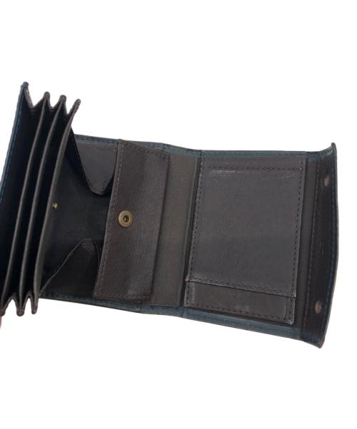 M+（エムピウ）m+ (エムピウ) 財布 ブルーチョコの古着・服飾アイテム