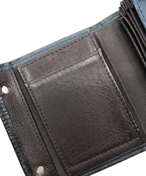 M+（エムピウ）m+ (エムピウ) 財布 ブルーチョコの古着・服飾アイテム