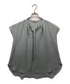 theory luxeセオリーリュクス）の古着「ウォッシャブル ボウタイ ブラウス」｜ブルー