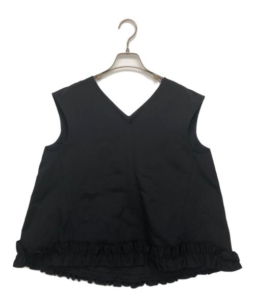 #Newans（ハッシュニュアンス）#Newans (ハッシュニュアンス) フリルヘムジレブラウス ブラック サイズ:1の古着・服飾アイテム