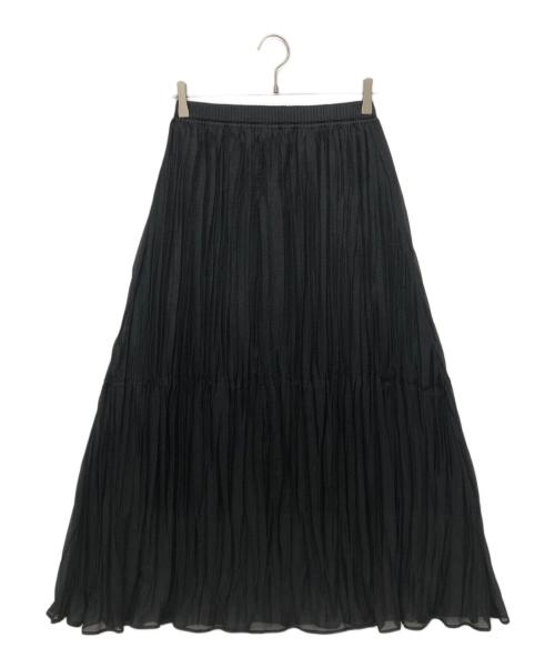 SALON adam et rope'（サロンアダムエロペ）SALON adam et rope' (サロンアダムエロペ) エアリーシアープリーツスカート ブラック サイズ:Fの古着・服飾アイテム