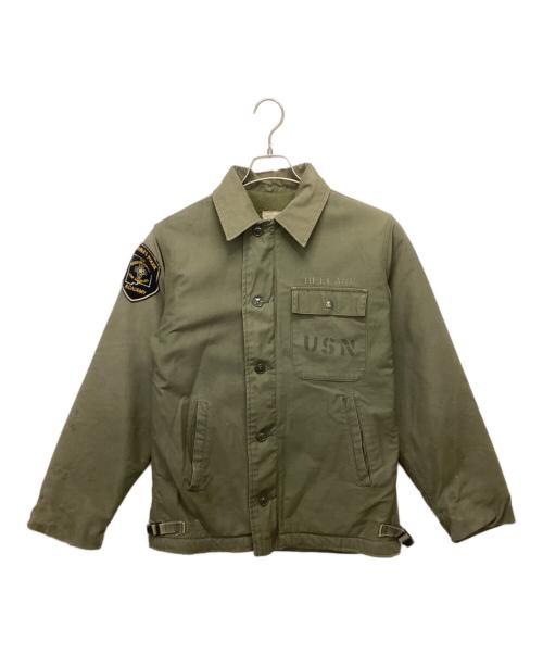 VINTAGE MILITARY（ヴィンテージ ミリタリー）VINTAGE MILITARY (ヴィンテージ ミリタリー) US ARMY A-2デッキジャケット カーキ サイズ:L(42-44)の古着・服飾アイテム