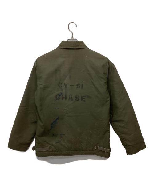 VINTAGE MILITARY（ヴィンテージ ミリタリー）VINTAGE MILITARY (ヴィンテージ ミリタリー) US ARMY A-2デッキジャケット カーキ サイズ:L(42-44)の古着・服飾アイテム