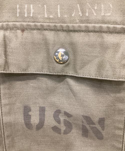 VINTAGE MILITARY（ヴィンテージ ミリタリー）VINTAGE MILITARY (ヴィンテージ ミリタリー) US ARMY A-2デッキジャケット カーキ サイズ:L(42-44)の古着・服飾アイテム