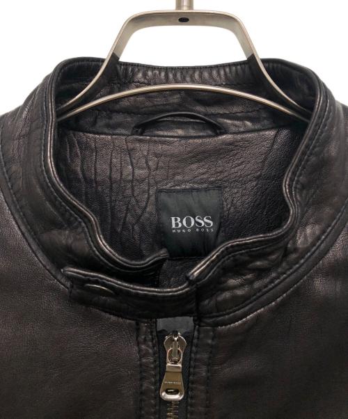 HUGO BOSS（ヒューゴ ボス）HUGO BOSS (ヒューゴ ボス) ライダースジャケット ブラック サイズ:50の古着・服飾アイテム
