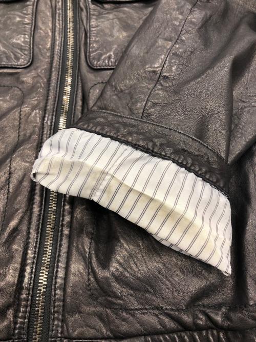 HUGO BOSS（ヒューゴ ボス）HUGO BOSS (ヒューゴ ボス) ライダースジャケット ブラック サイズ:50の古着・服飾アイテム