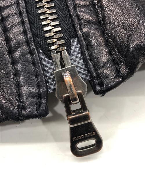 HUGO BOSS（ヒューゴ ボス）HUGO BOSS (ヒューゴ ボス) ライダースジャケット ブラック サイズ:50の古着・服飾アイテム