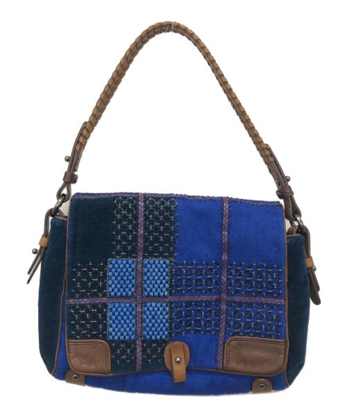 JAMIN PUECH（ジャマンピュエッシュ）JAMIN PUECH (ジャマンピュエッシュ) ハンドバッグ ブルーの古着・服飾アイテム