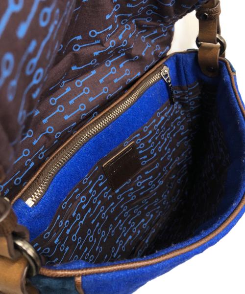 JAMIN PUECH（ジャマンピュエッシュ）JAMIN PUECH (ジャマンピュエッシュ) ハンドバッグ ブルーの古着・服飾アイテム