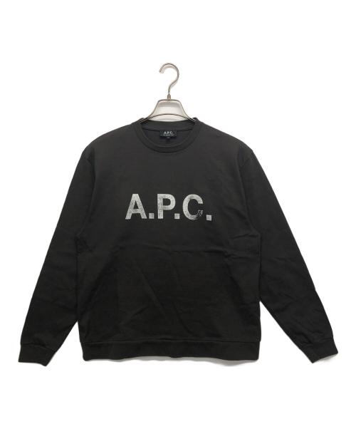 A.P.C.（アーペーセー）A.P.C. (アーペーセー) スウェットライクロングスリーブカットソー ブラウン サイズ:Mの古着・服飾アイテム