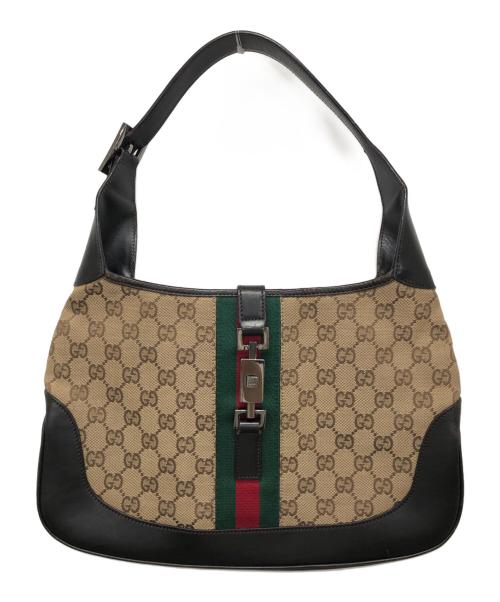 GUCCI（グッチ）GUCCI (グッチ) GGキャンバスワンショルダーバッグ ブラウンの古着・服飾アイテム