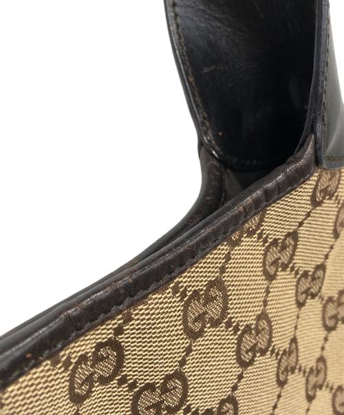 GUCCI（グッチ）GUCCI (グッチ) GGキャンバスワンショルダーバッグ ブラウンの古着・服飾アイテム