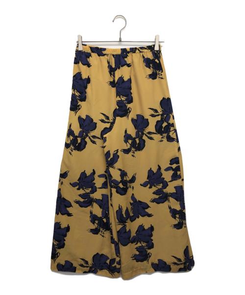 Aga（アーガ）Aga (アーガ) フラワープリントラップパンツ イエロー サイズ:9号の古着・服飾アイテム