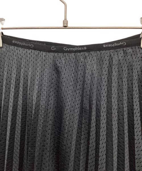 Gymphlex（ジムフレックス）Gymphlex (ジムフレックス) メッシュプリーツスカート グレー サイズ:14の古着・服飾アイテム