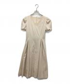 CELFORDセルフォード）の古着「ボリューム袖Aラインカットワンピース」｜ベージュ