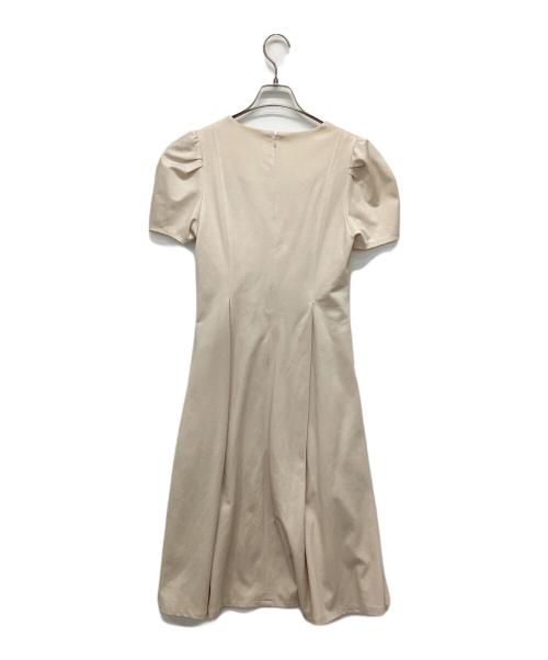 CELFORD（セルフォード）CELFORD (セルフォード) ボリューム袖Aラインカットワンピース ベージュ サイズ:36の古着・服飾アイテム