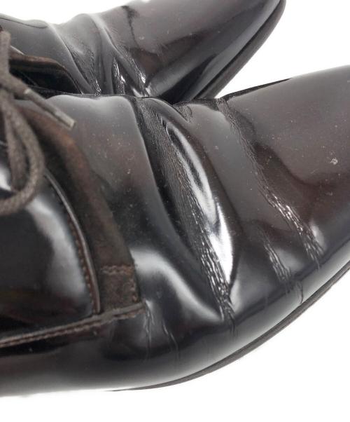 DOLCE & GABBANA（ドルチェ＆ガッバーナ）DOLCE & GABBANA (ドルチェ＆ガッバーナ) 3ホールエナメルシューズ ブラウン サイズ:5 1/2の古着・服飾アイテム