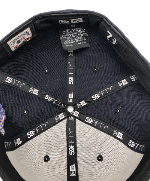 New Era（ニューエラ）New Era (ニューエラ) Cooperstown (クーパーズタウン) 59FIFTY キャップ ネイビー サイズ:7 3/8の古着・服飾アイテム