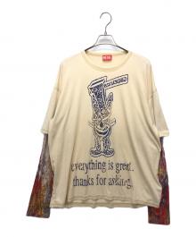DIESEL（ディーゼル）の古着「レイヤードカットソー」｜ベージュ