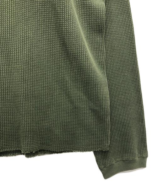 stussy（ステューシー）stussy (ステューシー) RAGLAN THERMAL LS CREW カーキ サイズ:XLの古着・服飾アイテム