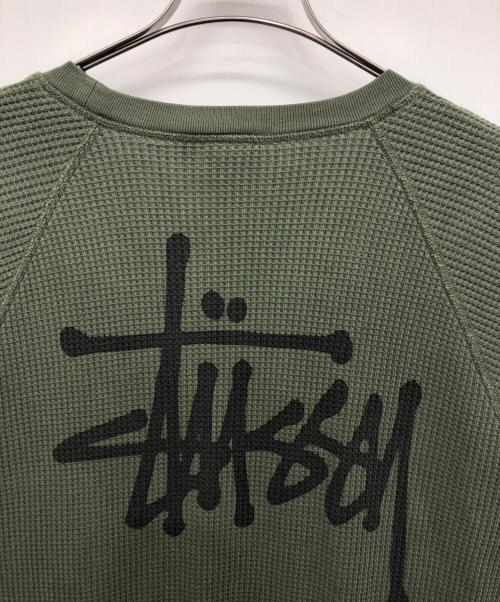 stussy（ステューシー）stussy (ステューシー) RAGLAN THERMAL LS CREW カーキ サイズ:XLの古着・服飾アイテム