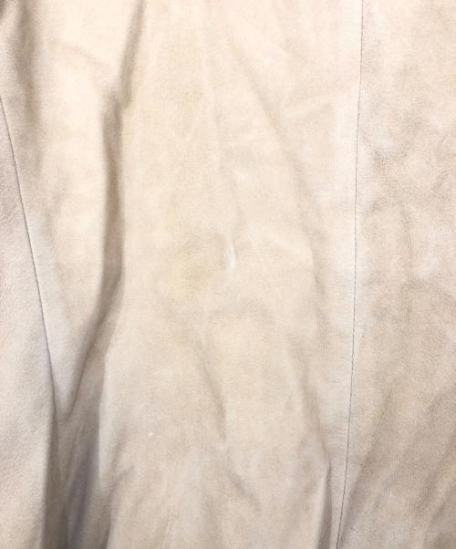 LOEWE（ロエベ）LOEWE (ロエベ) 胸アナグラムレザーテーラードジャケット ベージュ サイズ:42の古着・服飾アイテム