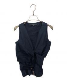 GUCCI（グッチ）の古着「ノースリーブブラウス」｜ネイビー