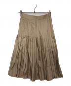 GIVENCHYジバンシィ）の古着「シルクプリーツスカート」｜ベージュ